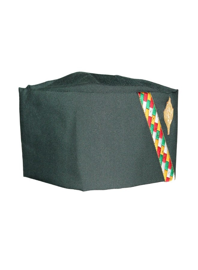 Yanwenx Uttarakhand Pahadi Topi/Cap,Brahmakamal Uttarakhand Topi, Himachali Cap (Green Cotton) - Image 1